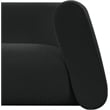 Pemberly Row Contemporary Boucle Fabric Loveseat in Rich Black
