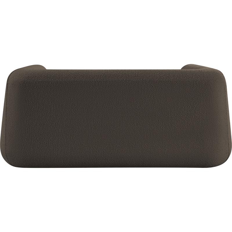 Pemberly Row Contemporary Boucle Fabric Loveseat in Rich Brown