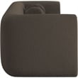 Pemberly Row Contemporary Boucle Fabric Sofa with Ball Pillows in Rich Brown