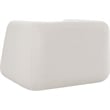 Pemberly Row Contemporary Boucle Fabric Chair with Ball Pillows in Rich Cream