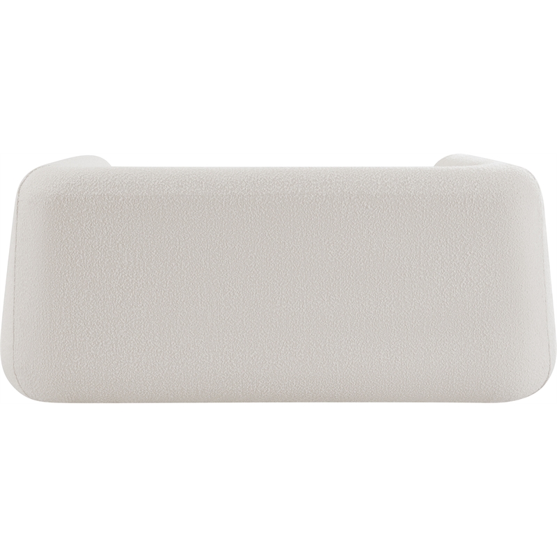 Pemberly Row Contemporary Boucle Fabric Loveseat in Rich Cream