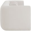 Pemberly Row Contemporary Boucle Fabric Sofa with Ball Pillows in Rich Cream