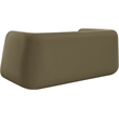 Pemberly Row Contemporary Boucle Fabric Loveseat with Ball Pillow in Olive Green