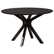 Pemberly Row Dark Brown Finished Wood and Rattan 7-Piece Dining Set