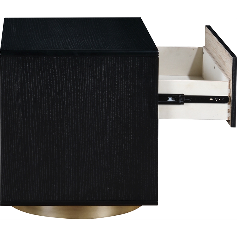 Pemberly Row Modern / Contemporary Black Night Stand / Side Table