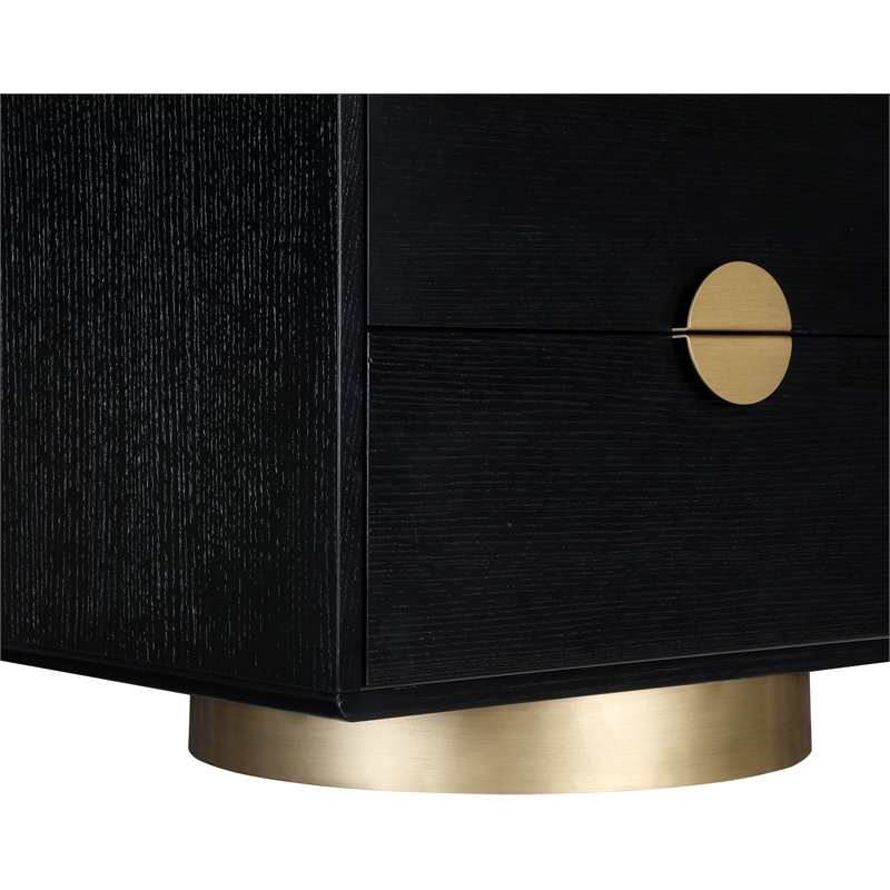 Pemberly Row Modern / Contemporary Black Night Stand / Side Table