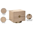Pemberly Row Modern / Contemporary Natural Night Stand / Side Table