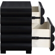 Pemberly Row Modern / Contemporary Black Night Stand / Side Table