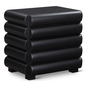 Pemberly Row Modern / Contemporary Black Night Stand / Side Table