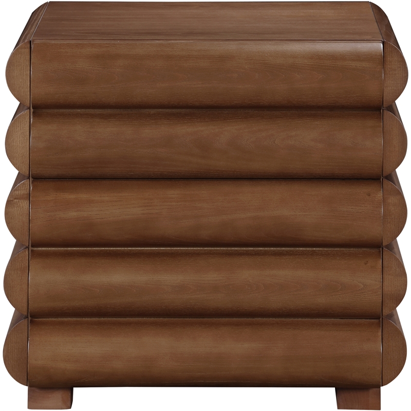 Pemberly Row Modern / Contemporary Walnut Night Stand / Side Table