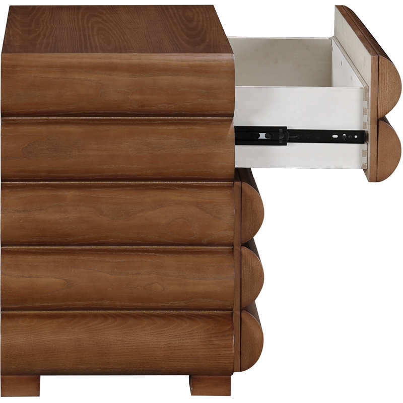 Pemberly Row Modern / Contemporary Walnut Night Stand / Side Table