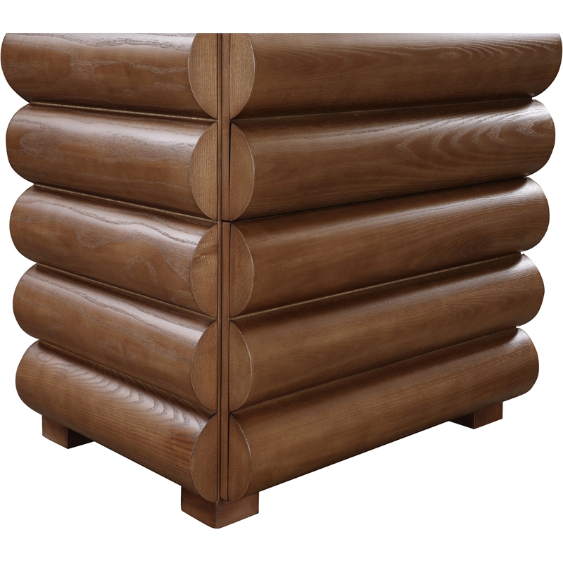 Pemberly Row Modern / Contemporary Walnut Night Stand / Side Table