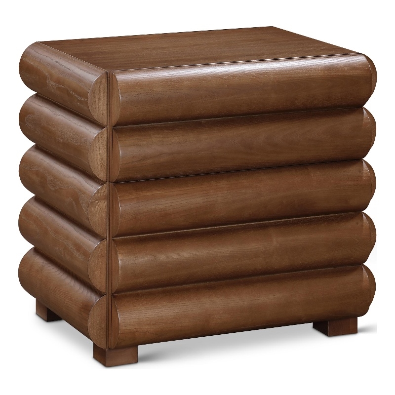 Pemberly Row Modern / Contemporary Walnut Night Stand / Side Table