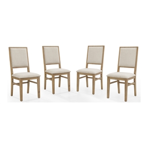 Pemberly Row 19.75&quot Wood Dining Chair in Rustic Brown (Set of 4)