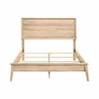 Pemberly Row Contemporary Wood Eastern King Panel Bed in Natural Oak