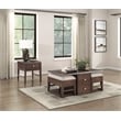 Pemberly Row Modern / Contemporary Wood End Table in Brown Finish