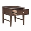 Pemberly Row Modern / Contemporary Wood End Table in Brown Finish