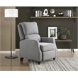 Pemberly Row Modern / Contemporary Fabric Push Back Recliner in Gray