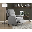 Pemberly Row Modern / Contemporary Fabric Push Back Recliner in Gray