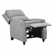 Pemberly Row Modern / Contemporary Fabric Push Back Recliner in Gray