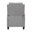 Pemberly Row Modern / Contemporary Fabric Push Back Recliner in Gray