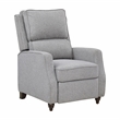 Pemberly Row Modern / Contemporary Fabric Push Back Recliner in Gray