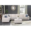 Pemberly Row Contemporary 8-Piece Upholstered Modern Sectional in Beige