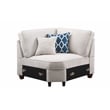 Pemberly Row Contemporary 8-Piece Upholstered Modern Sectional in Beige
