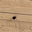Pemberly Row 2-Drawer Mid-Century Wood End Table in Light Brown/Black