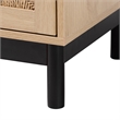 Pemberly Row 1-Drawer Mid-Century Wood End Table in Light Brown/Black