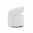 Pemberly Row Contemporary Fabric Armchair with Curved Armrests in White