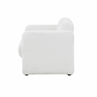 Pemberly Row Contemporary Fabric Armchair with Rounded Corners in White