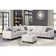 Pemberly Row 8 - Piece Fabric Upholstered Sectional With Console & Ottoman-Beige