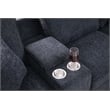Pemberly Row 8 - Piece Fabric Upholstered Sectional With Console & Ottoman-Black