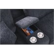 Pemberly Row 8 - Piece Fabric Upholstered Sectional With Console & Ottoman-Black