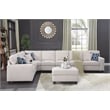 Pemberly Row 9-Piece Fabric Upholstered Sectional With Console & Ottoman-Beige