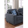 Pemberly Row 9-Piece Fabric Upholstered Sectional With Console & Ottoman-Black