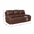 Pemberly Row 2-Piece Faux Leather Manual Reclining Sofa Set in Brown