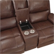 Pemberly Row 2-Piece Faux Leather Manual Reclining Sofa Set in Brown