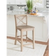 Pemberly Row Sturdy Solid Rubberwood X Back 24