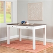 Pemberly Row 6-Piece Farmhouse Wood Counter Dining Set in Antique White/Brown