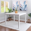 Pemberly Row Square Counter Height Acacia Wood Dining Table in Pure White