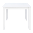 Pemberly Row Wood Casual Rectangle Dining Height Table Seating for 6 in White