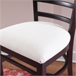 Pemberly Row Beechwood Set of 2 Padded Seat Ladder Back Counter Stools in Black