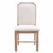 Pemberly Row Solid Beechwood Set of 2 Padded Back and Seat Side Chairs in Brown