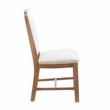 Pemberly Row Solid Beechwood Set of 2 Padded Back and Seat Side Chairs in Brown