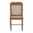 Pemberly Row Solid Beechwood Set of 2 Padded Back and Seat Side Chairs in Brown