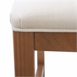 Pemberly Row Solid Beechwood Set of 2 Padded Back and Seat Side Chairs in Brown