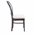 Pemberly Row Beechwood Set of 2 Padded Back and Seat Side Chairs in Dark Brown