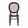 Pemberly Row Beechwood Set of 2 Padded Back and Seat Side Chairs in Dark Brown